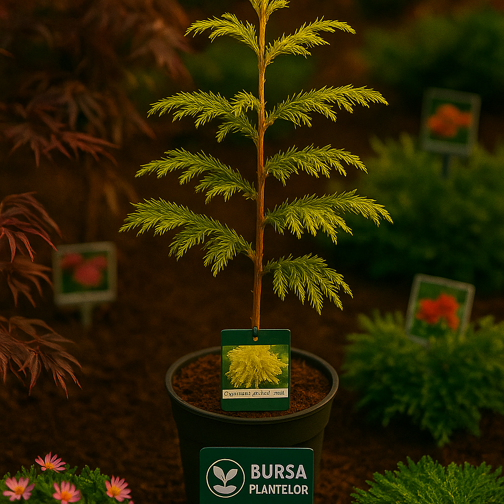 Cryptomeria japonica 'Sekkan' altoit pe picior