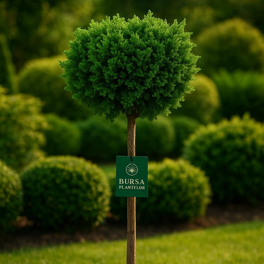 Chamaecyparis obtusa 'Nana Gracilis' altoit pe picior