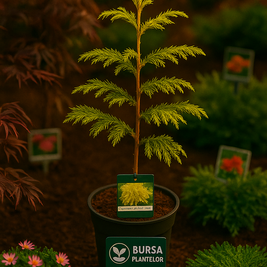 Cryptomeria japonica 'Sekkan' altoit pe picior